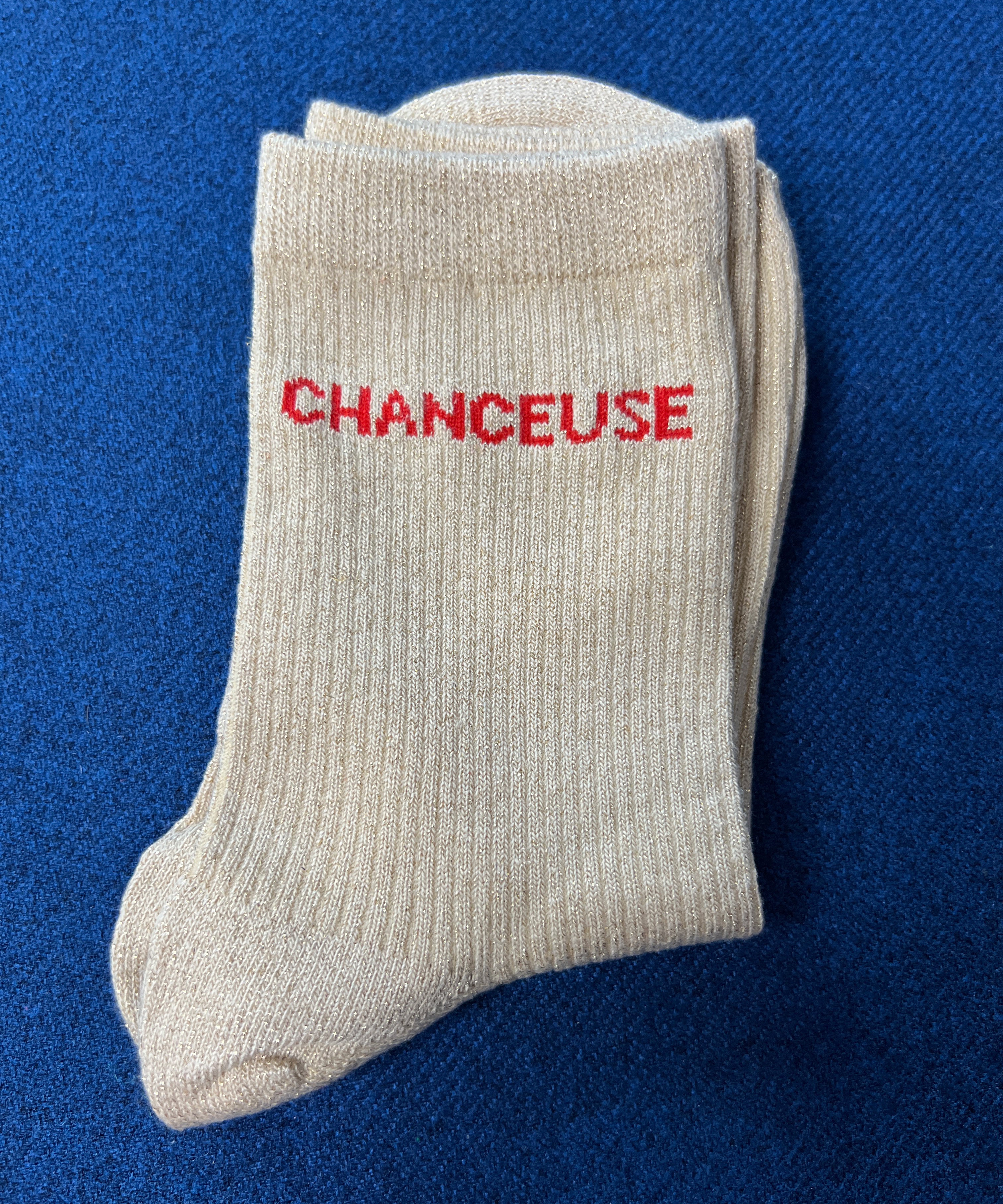 Chaussettes à paillettes "Chanceuse"