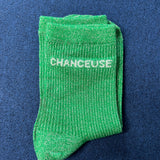 Chaussettes à paillettes "Chanceuse"