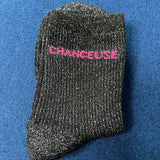 Chaussettes à paillettes "Chanceuse"