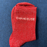 Chaussettes à paillettes "Chanceuse"