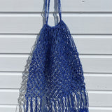 Sac filet lurex bleu royal