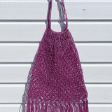 Sac filet lurex rose