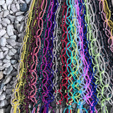 Sac filet multicolore anse marron