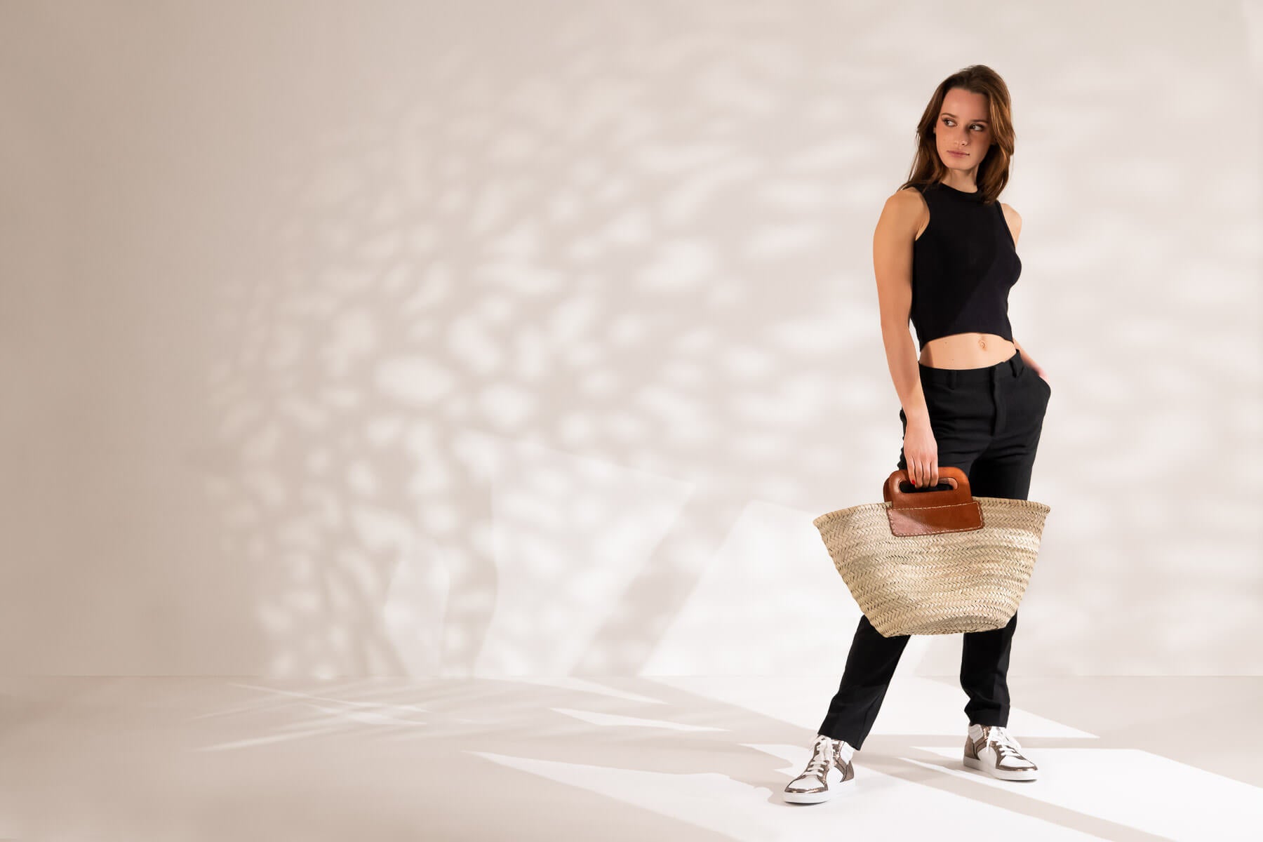 Panier Brigitte camel - Coralie Masson créatrice française de chaussures 