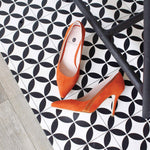 Escarpins Gigi Orange et Galaxy - Coralie Masson créatrice française de chaussures 