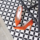 Escarpins Gigi Orange et Galaxy - Coralie Masson créatrice française de chaussures 