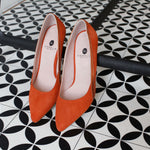Escarpins Gigi Orange et Galaxy - Coralie Masson créatrice française de chaussures 