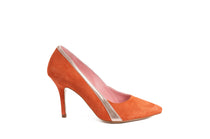 Escarpins Gigi terracotta et rose gold - Coralie Masson créatrice française de chaussures 