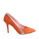 Escarpins Gigi terracotta et rose gold - Coralie Masson créatrice française de chaussures 