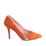 Escarpins Gigi terracotta et rose gold - Coralie Masson créatrice française de chaussures 