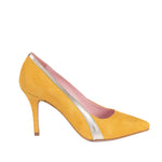 escarpins Gigi jaune et doré - Coralie Masson créatrice française de chaussures 