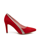 Escarpins Elody Rouge & Argent - Coralie Masson créatrice française de chaussures 