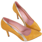 escarpins Gigi jaune et doré - Coralie Masson créatrice française de chaussures 