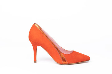 Escarpins Gigi Orange et Galaxy - Coralie Masson créatrice française de chaussures 