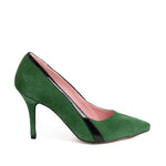 Escarpins Gigi Vert et Vernis noir - Coralie Masson créatrice française de chaussures 