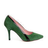 Escarpins Gigi Vert et Vernis noir - Coralie Masson créatrice française de chaussures 