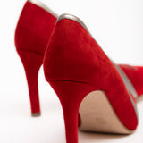 Escarpins Elody Rouge & Argent - Coralie Masson créatrice française de chaussures 