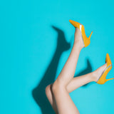 escarpins Gigi jaune et doré - Coralie Masson créatrice française de chaussures 