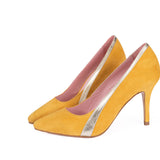 escarpins Gigi jaune et doré - Coralie Masson créatrice française de chaussures 