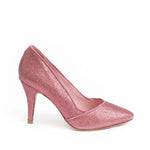 Escarpins Coco glitter rose - Coralie Masson créatrice française de chaussures 