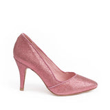 Escarpins Coco glitter rose - Coralie Masson créatrice française de chaussures 