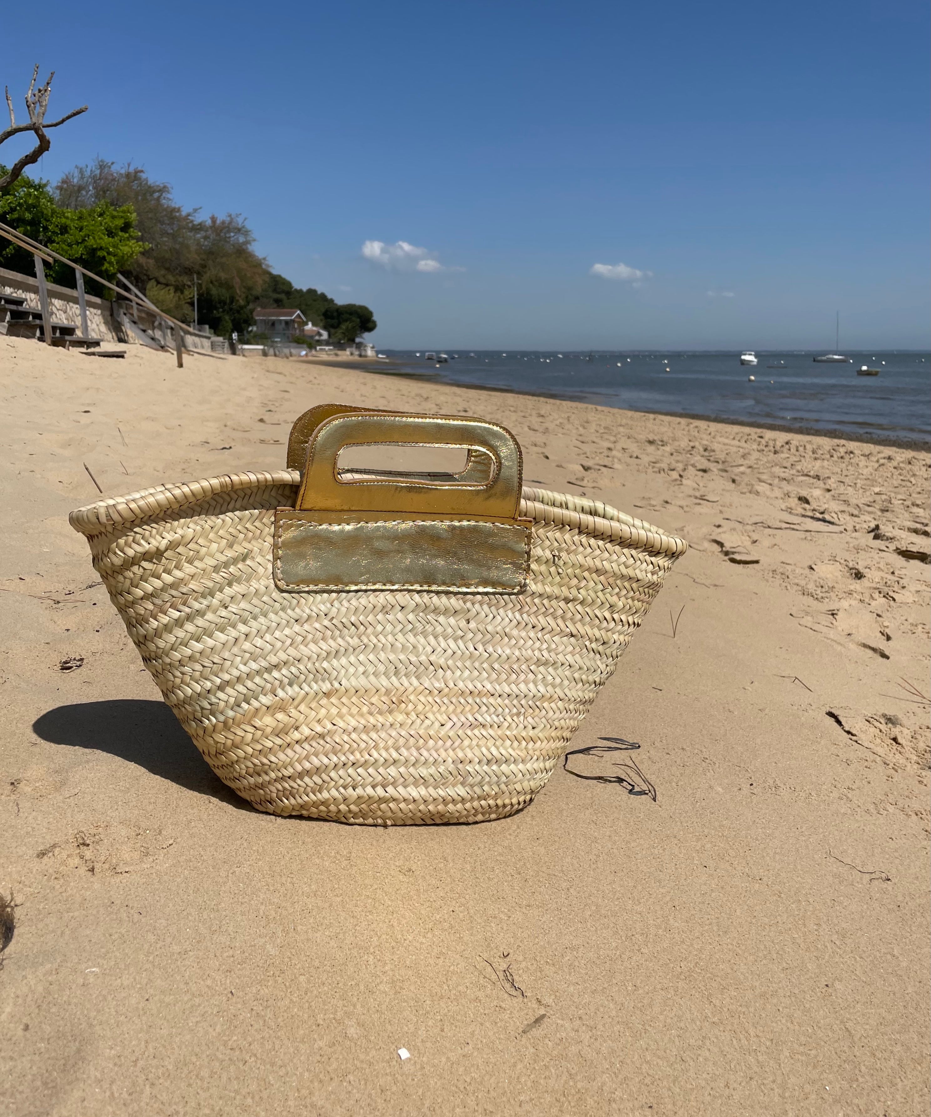 Panier Brigitte doré - Coralie Masson créatrice française de chaussures 
