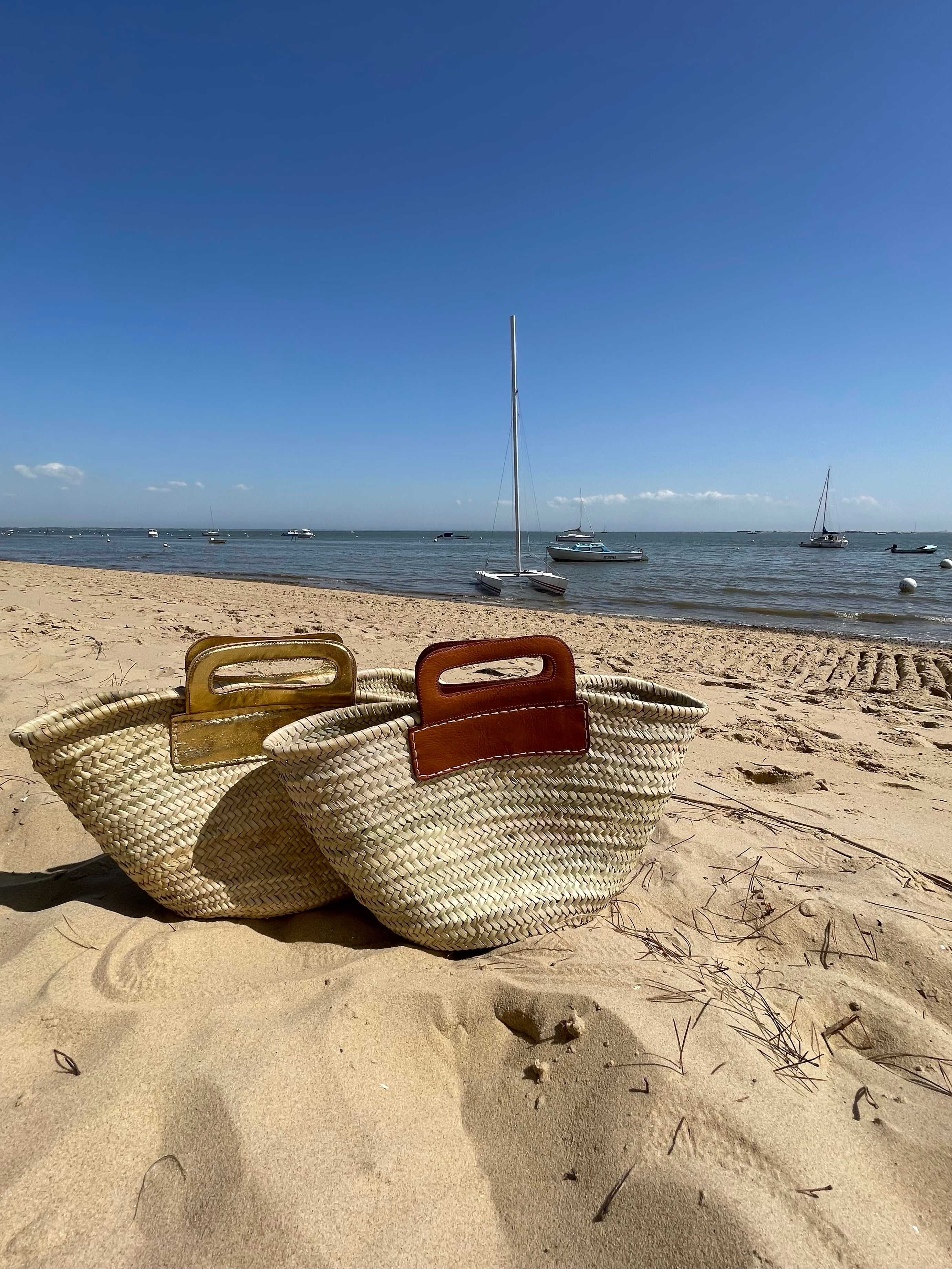 Panier Brigitte camel - Coralie Masson créatrice française de chaussures 