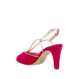 Sandales Lolotte rose fuchsia & or - Coralie Masson créatrice française de chaussures 