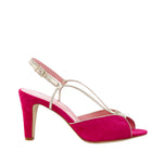 Sandales Lolotte rose fuchsia & or - Coralie Masson créatrice française de chaussures 