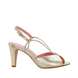 Sandales Lolotte cuir doré - Coralie Masson créatrice française de chaussures 