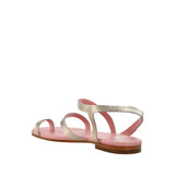 Sandales plates dorées Lola - Coralie Masson créatrice française de chaussures 